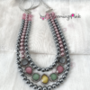 Enchantress - 3 Stranded Shell Pearl Necklace