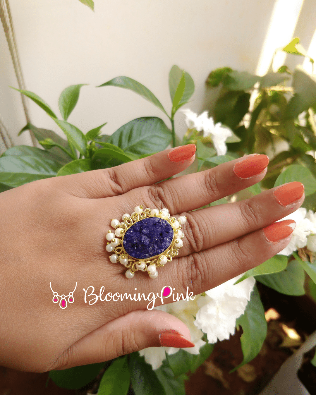 Sugar Druzy Stone Ring