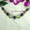 Iris Green & Blue Center Stones Necklace