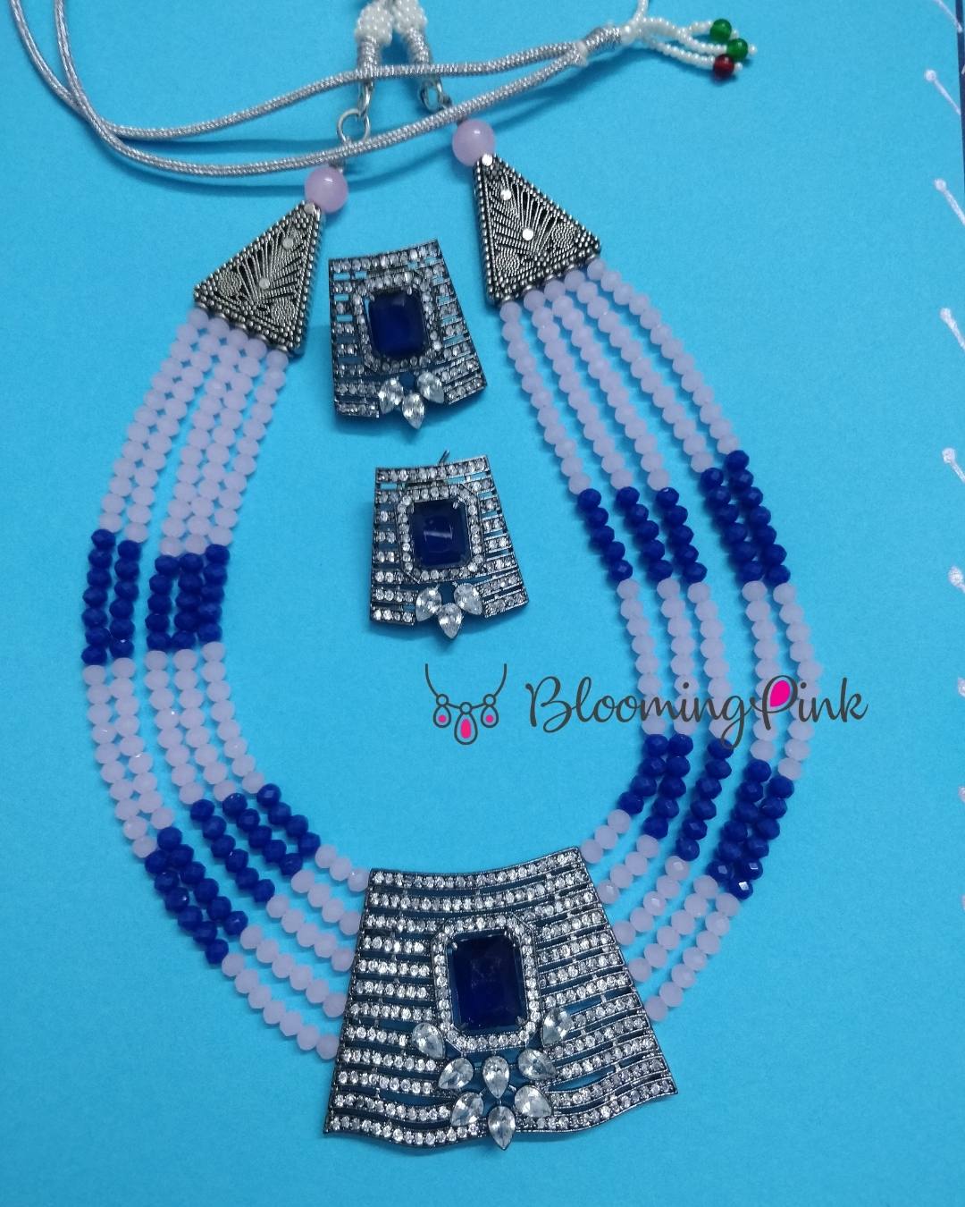 Blue Bells - Crystal Necklace