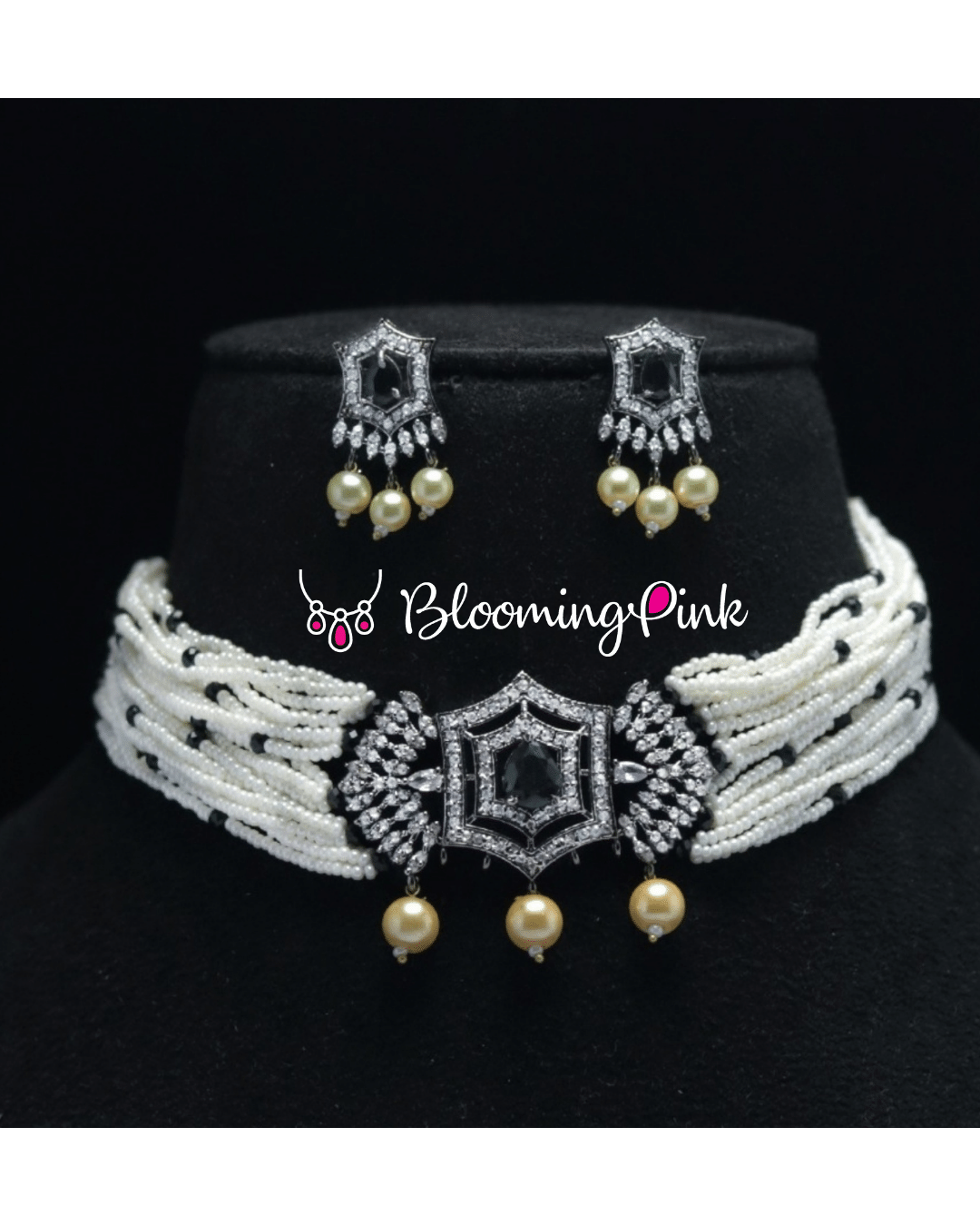 Swethika White Choker