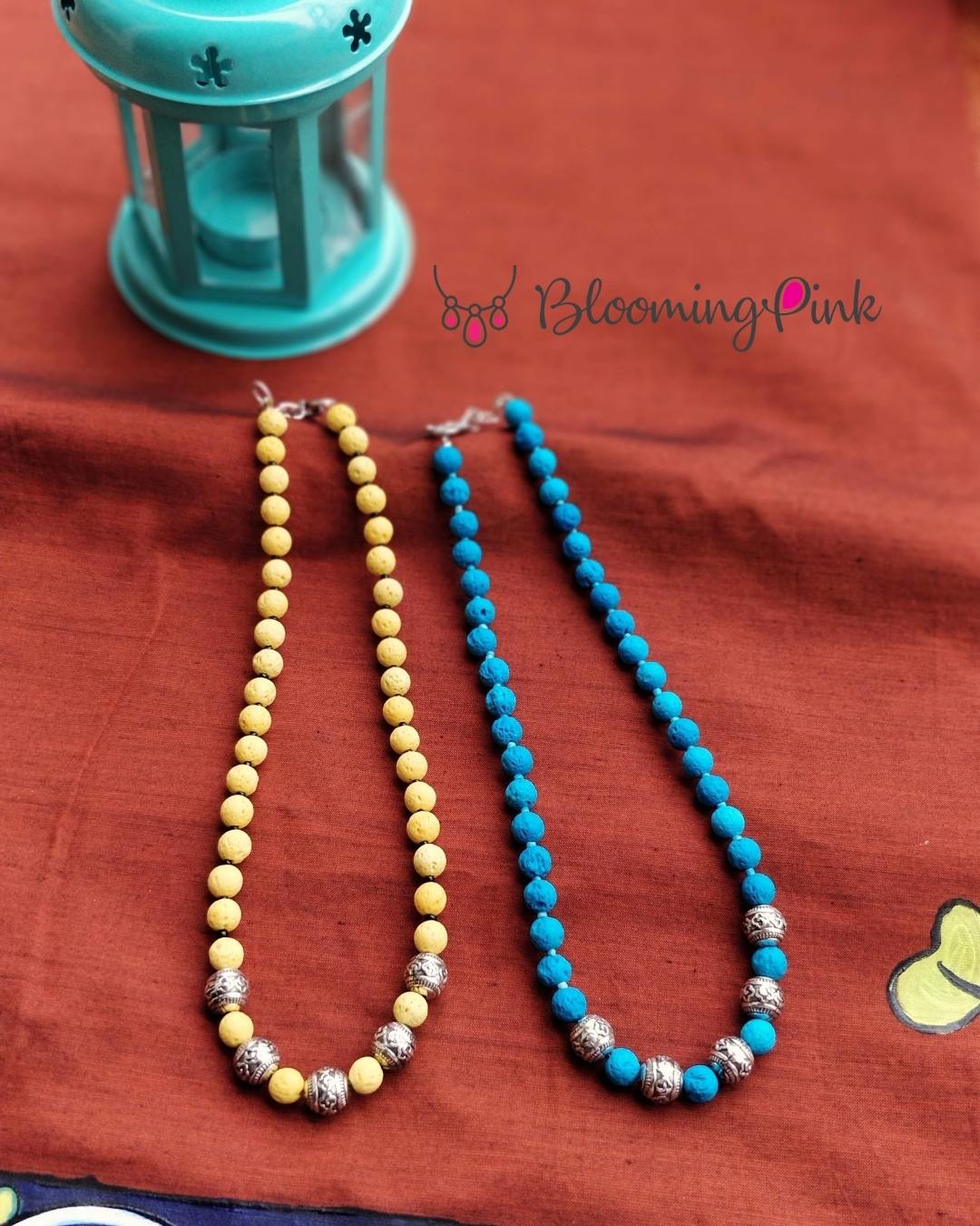 Eliza - Lava Beads Short Necklace