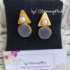 Pearl Hat Druzy Stud
