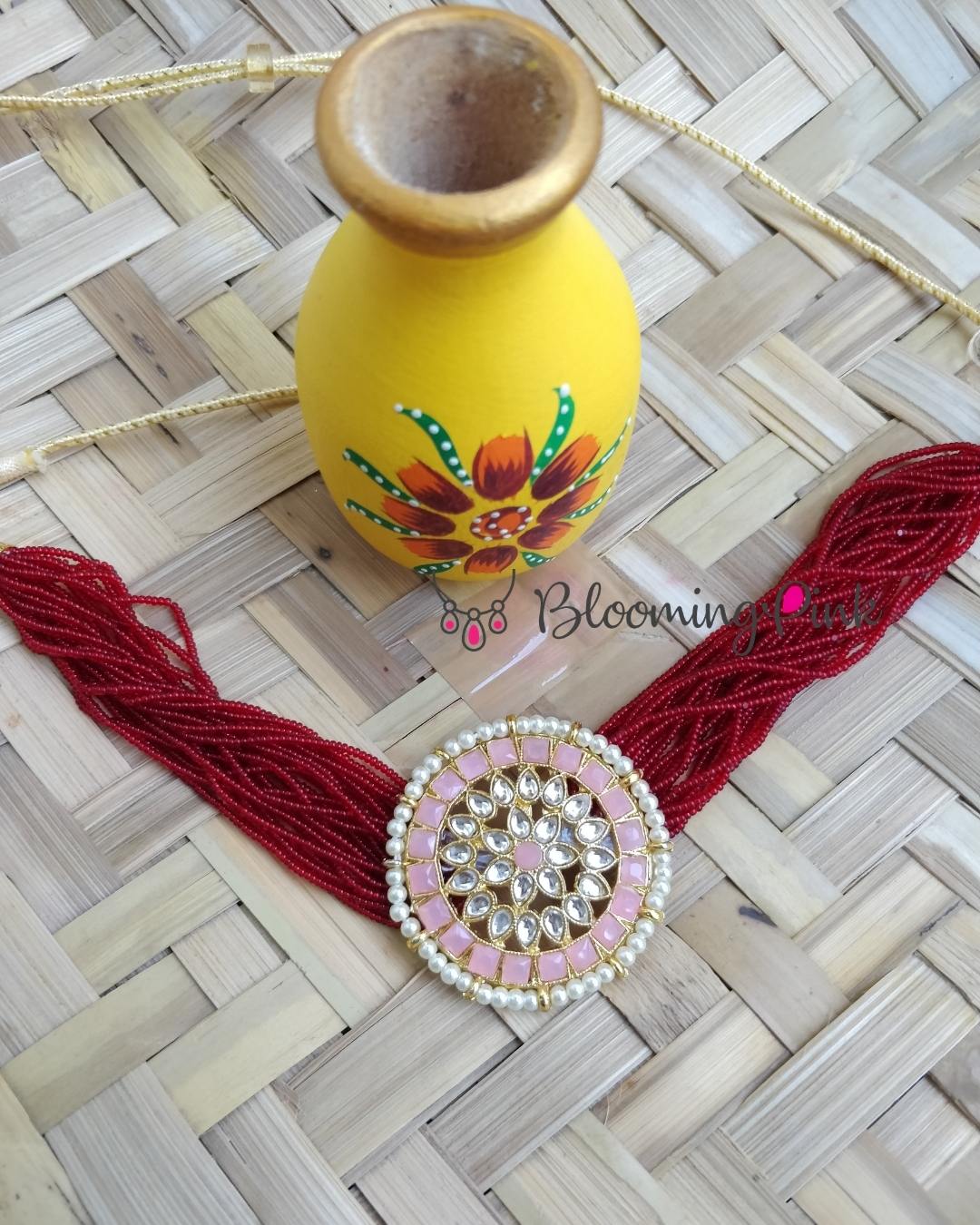 Kundavi Seed beads Kundan Choker