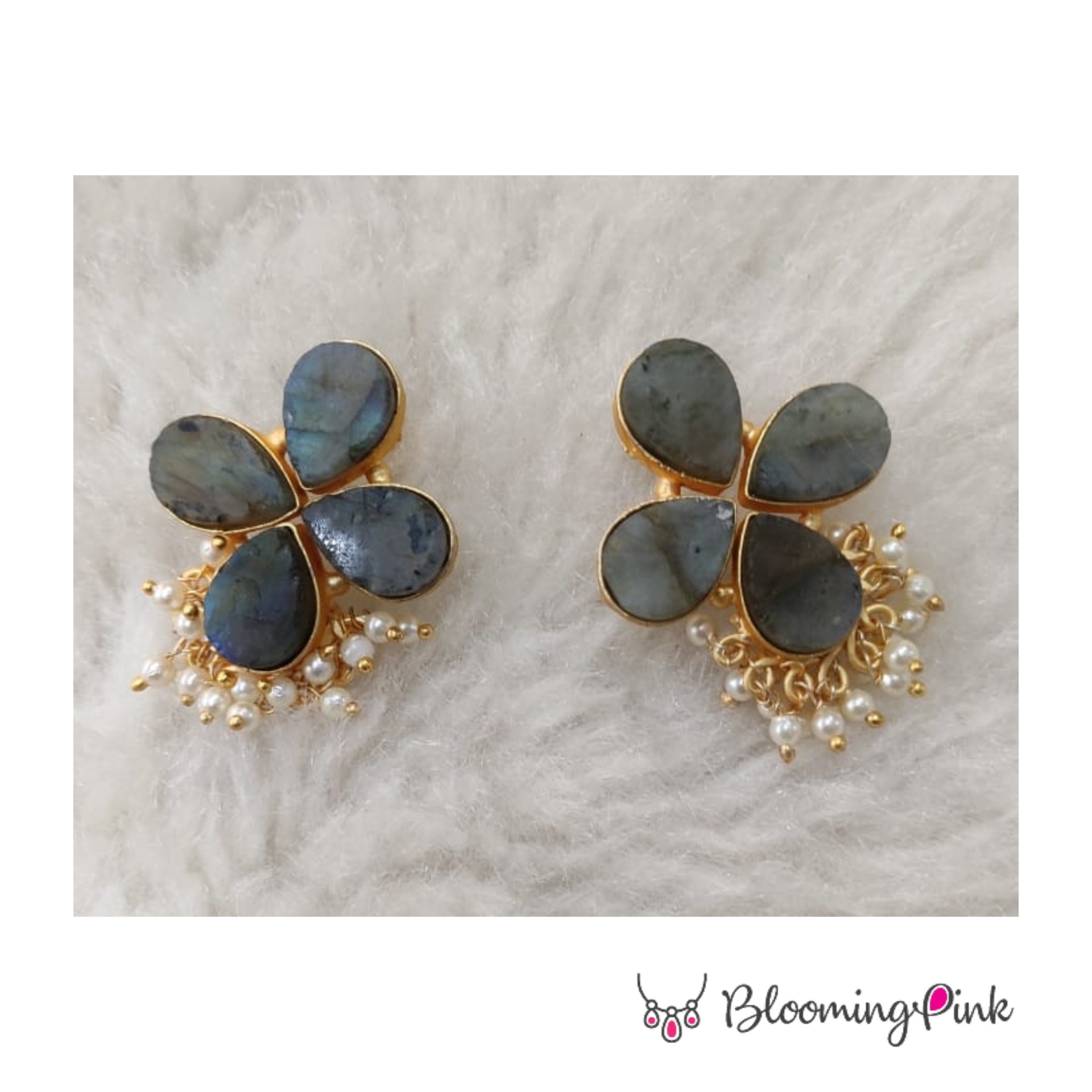 Clover Druzy Studs