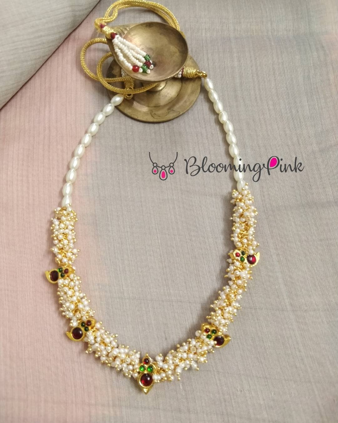 Ragini - Kemp dots Pearl Necklace