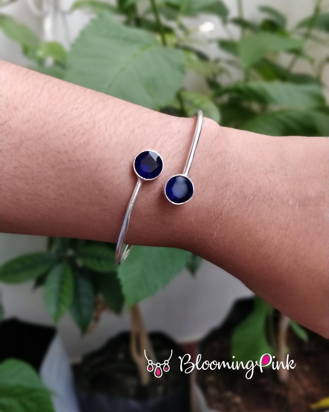 Silver Look Alike Stone Bracelet