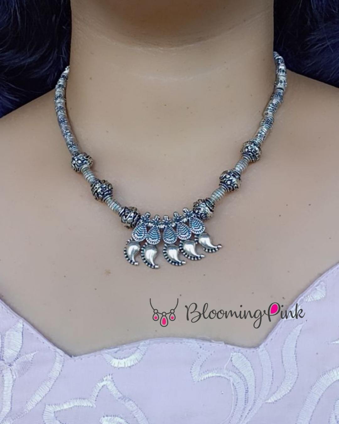 Silver Kolhapuri Necklace