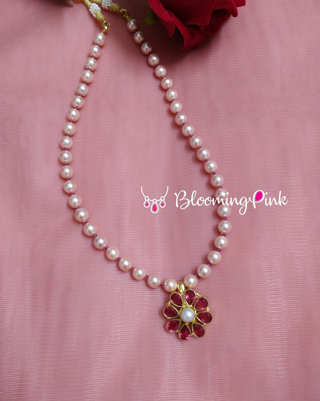 Pink Pearl Neck Chain