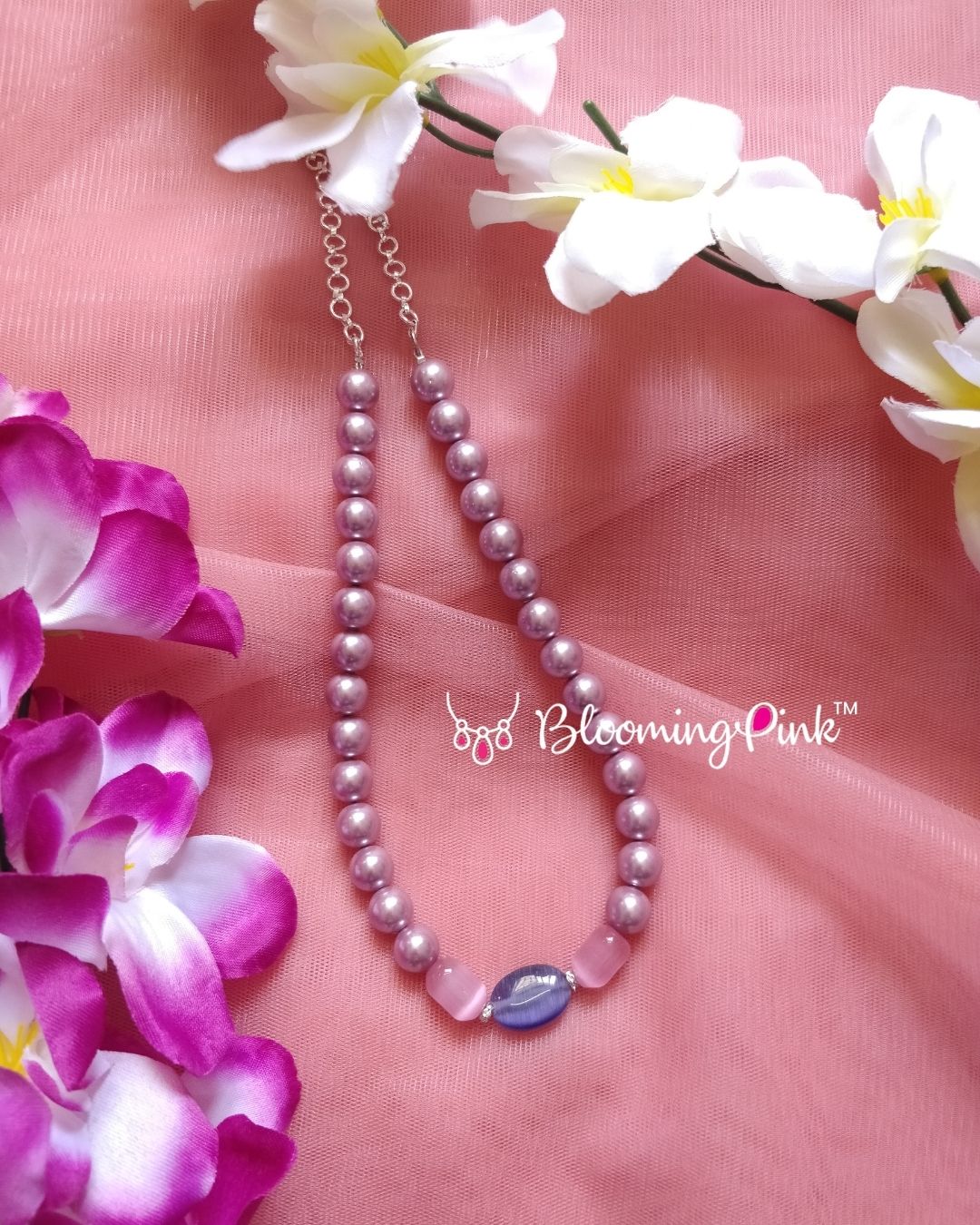 Lilac Pearl Short Necklace