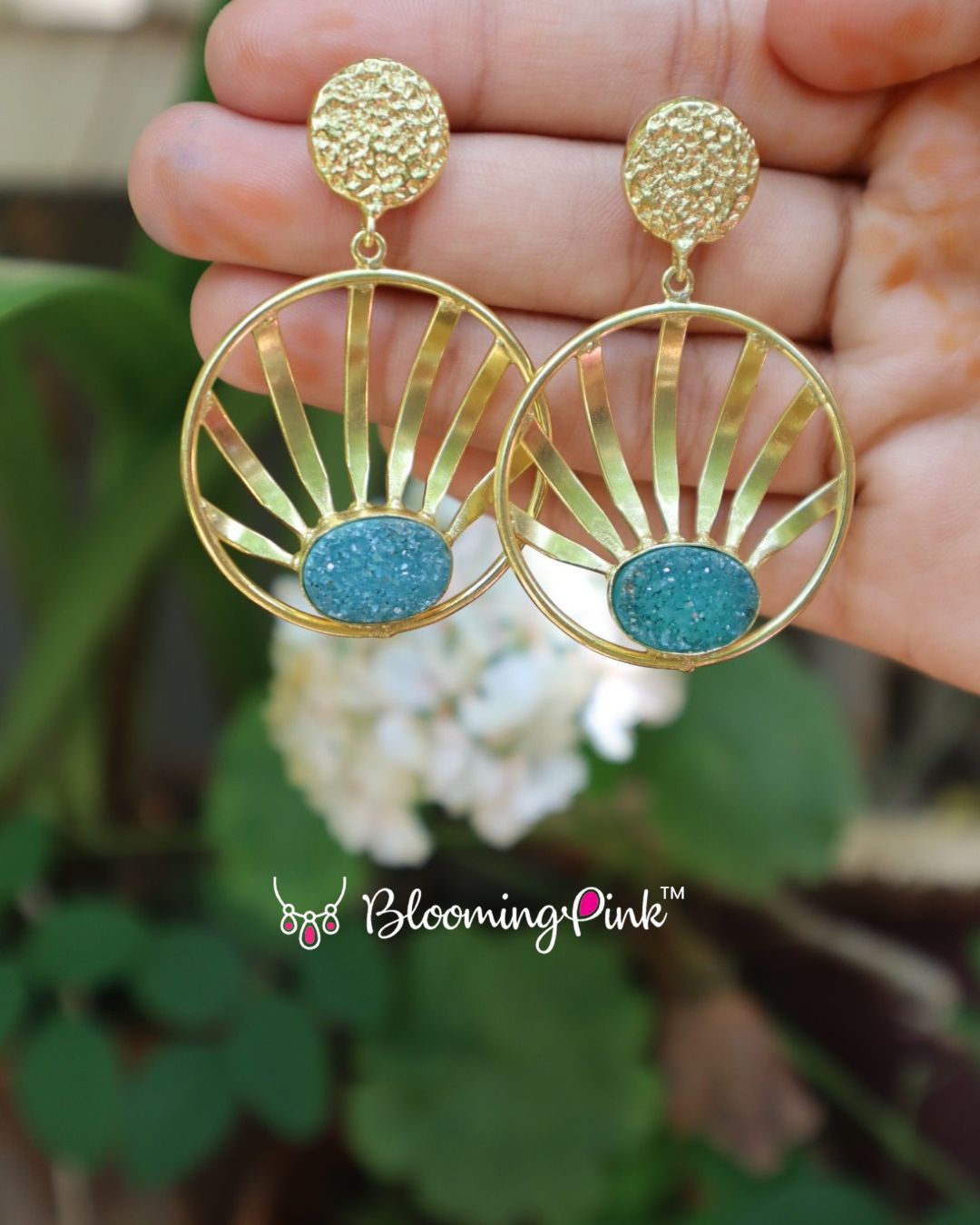 Sun Druzy Earrings