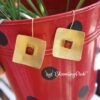 Square Garnet Earrings