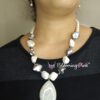 White & Grey Shell Pearl Necklace