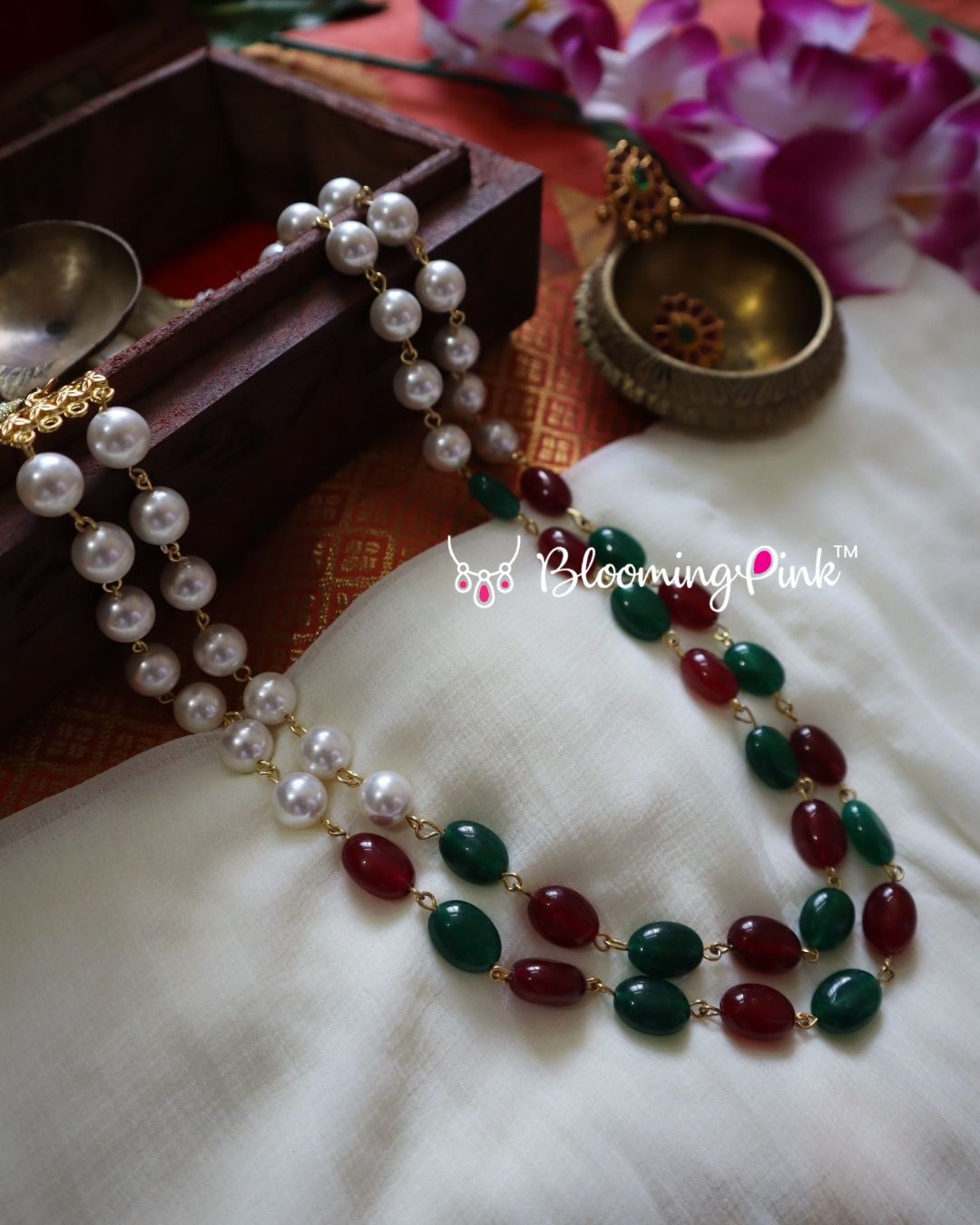 Ridhi Jade & Pearl Necklace