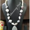 White & Grey Shell Pearl Necklace