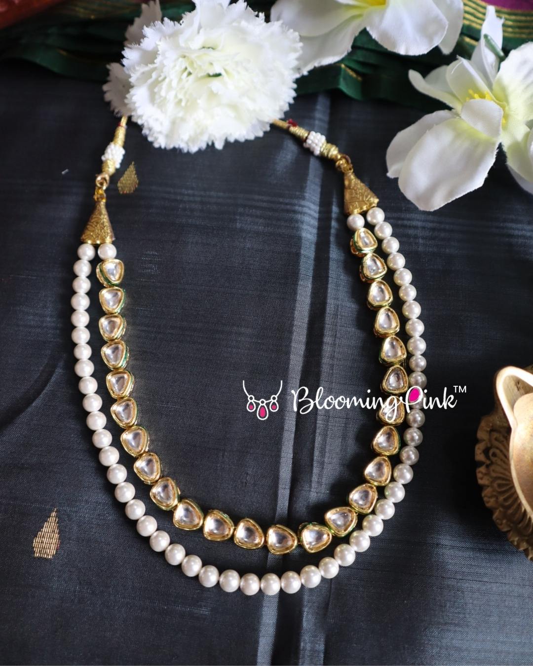 Shikha Pearl Kundan Necklace