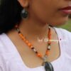 Coral Chip Beads Necklace