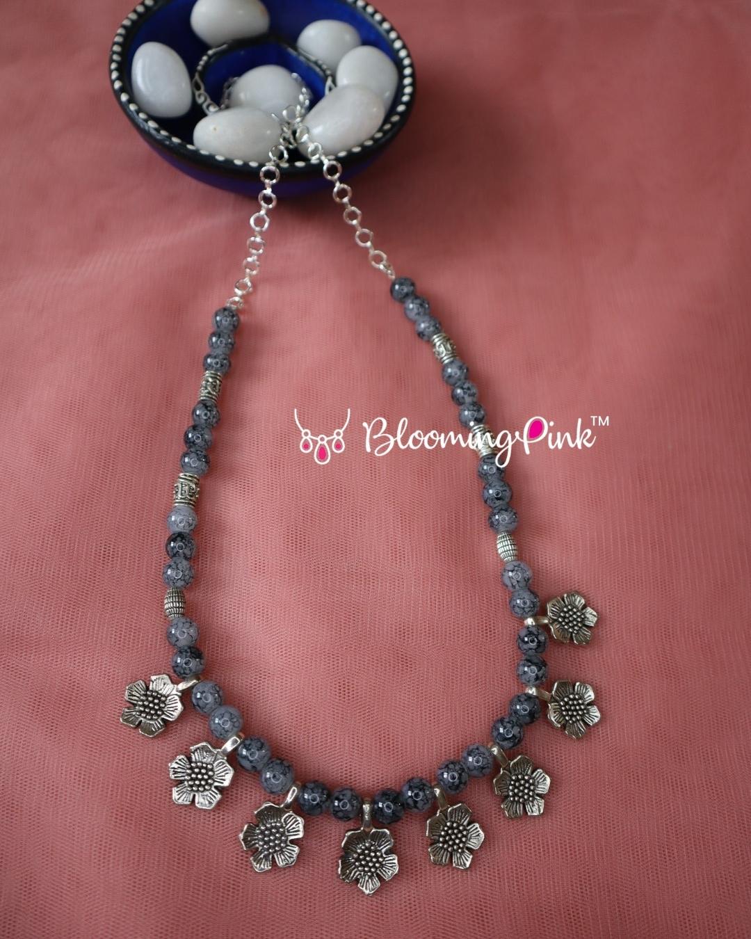 Printed Grey Beads Chain