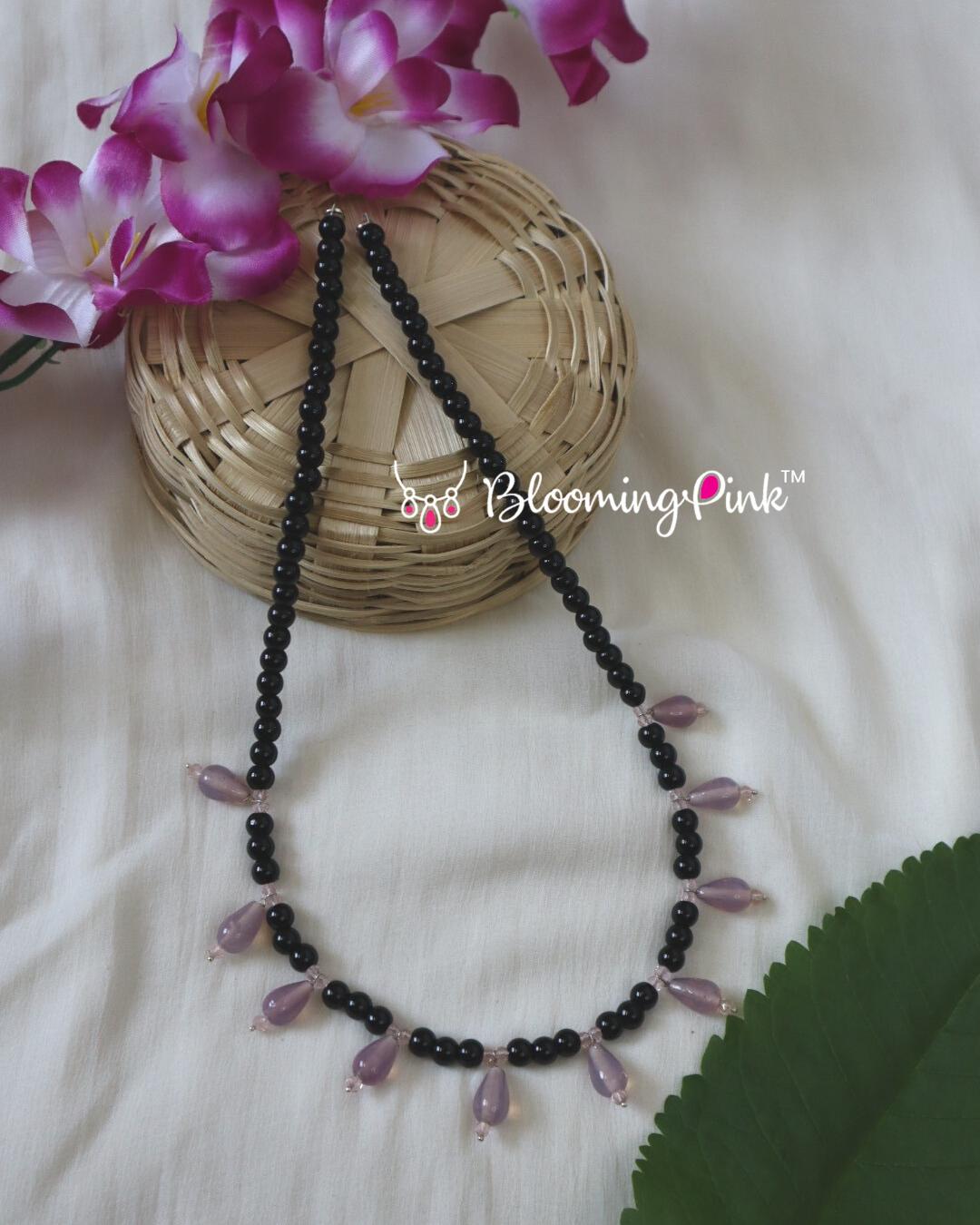 Black & Pink Beaded Chain