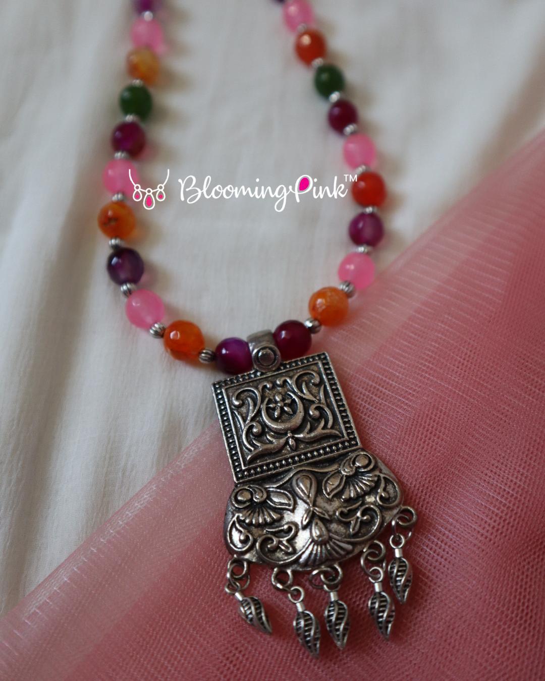 Moh Multi colour Agates Necklace