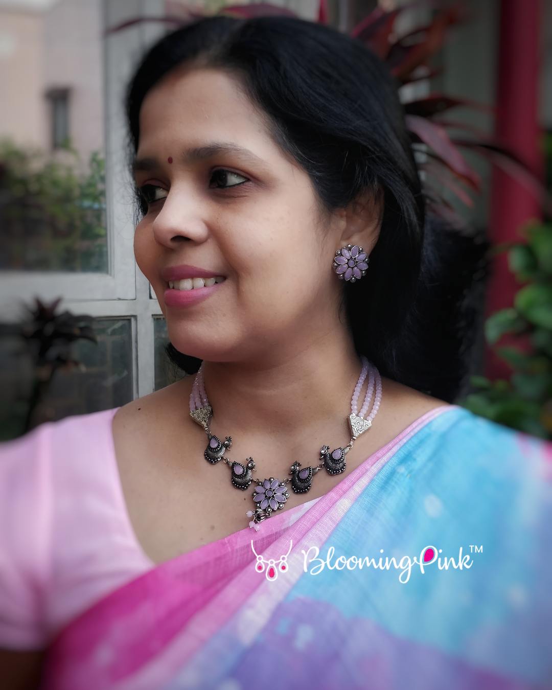 Anna Crystal Silver Necklace