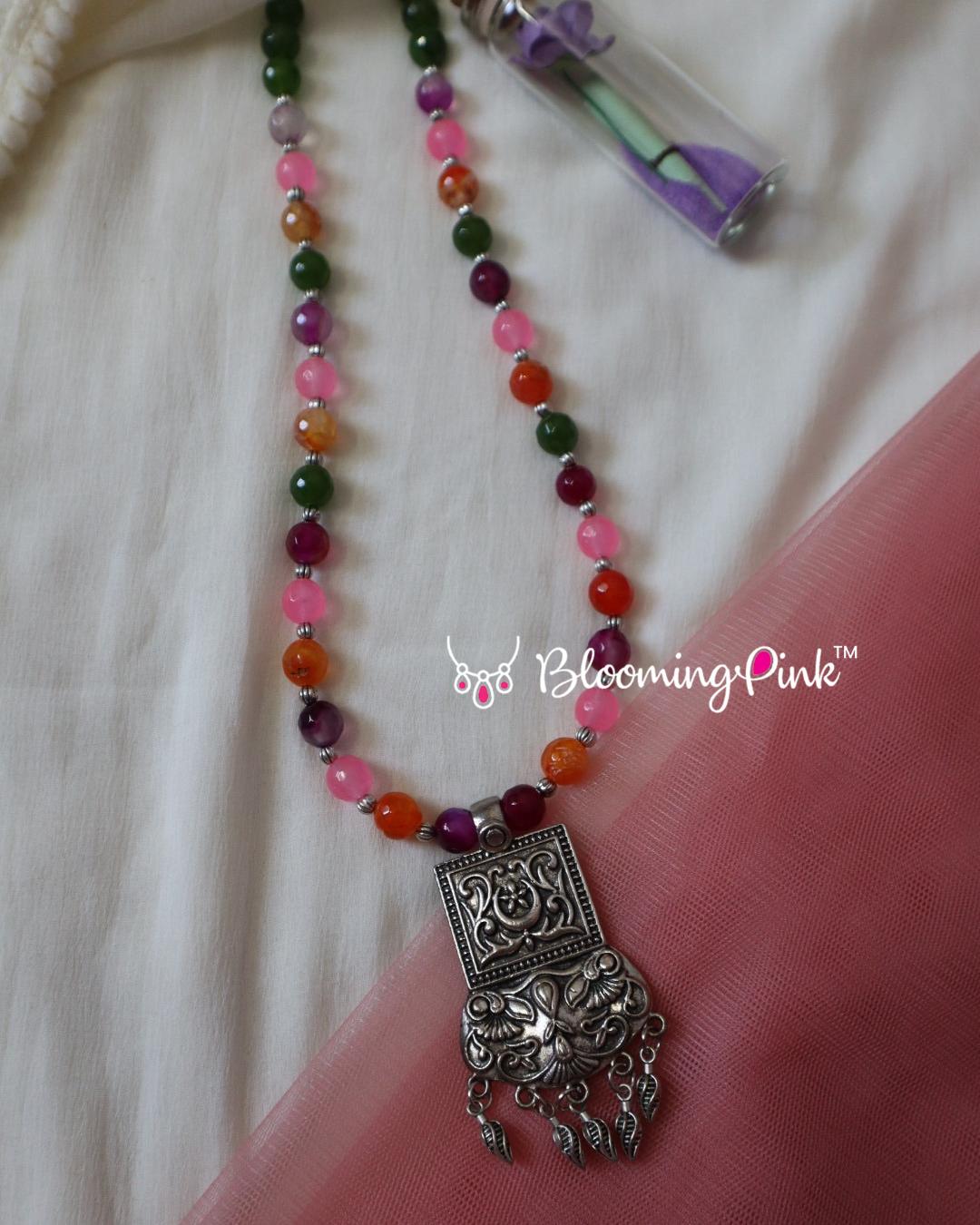 Moh Multi colour Agates Necklace