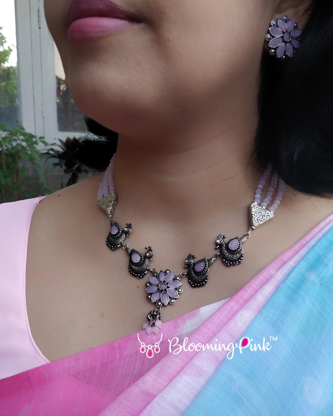 Anna Crystal Silver Necklace