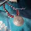 Maroon Agates Short Necklace