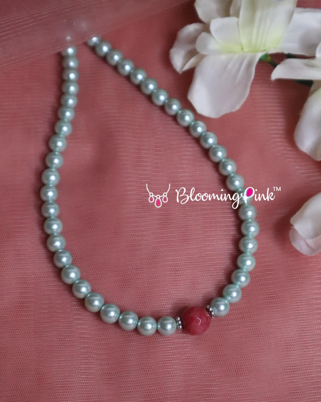 Tina Sea Blue Pearl Necklace
