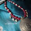 Maroon Agates Short Necklace