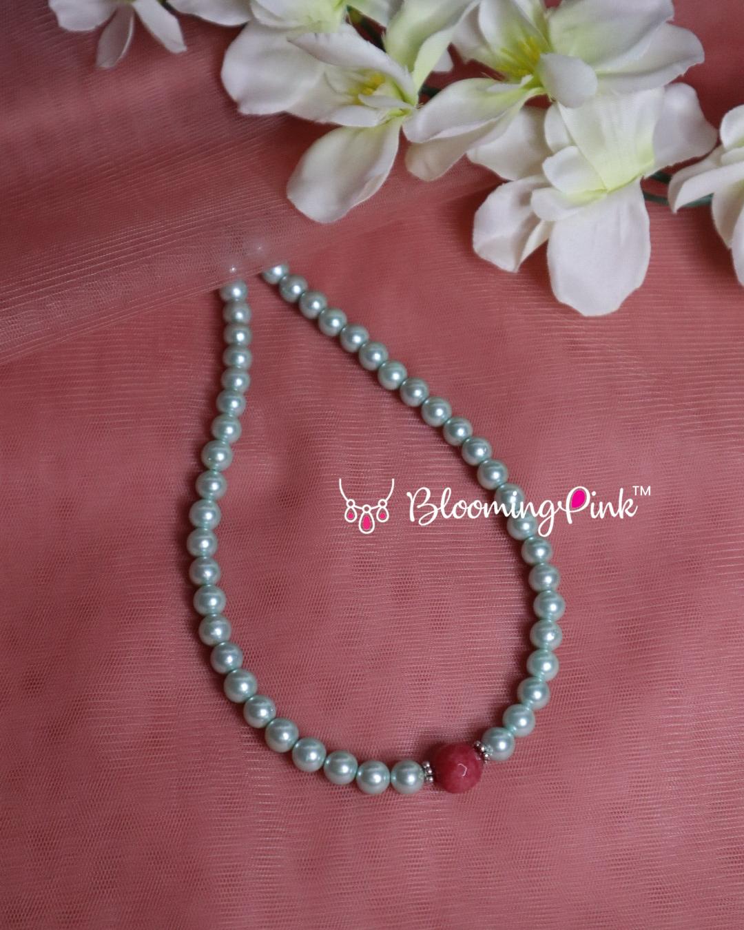 Tina Sea Blue Pearl Necklace