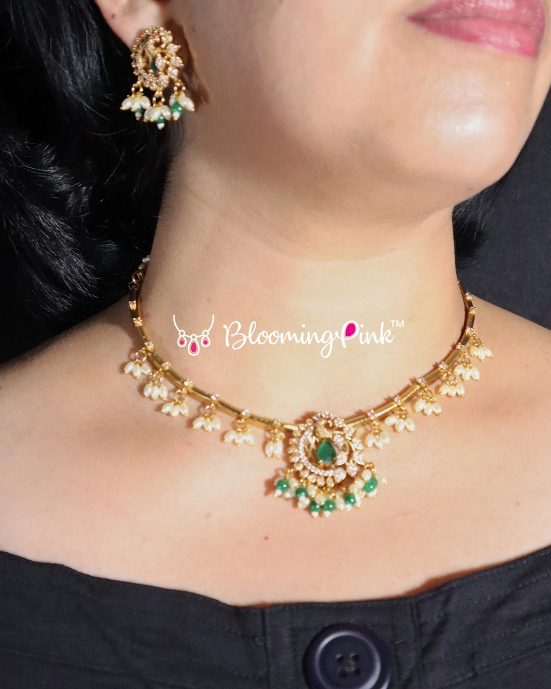 Harini Gold Lookalike Short Necklace