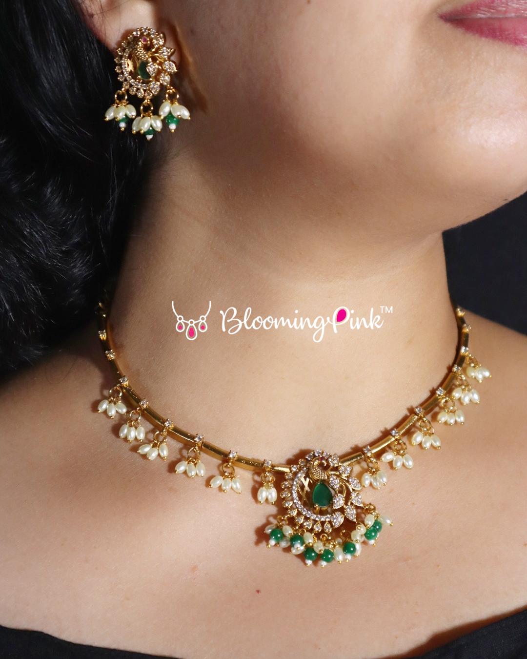 Harini Gold Lookalike Short Necklace