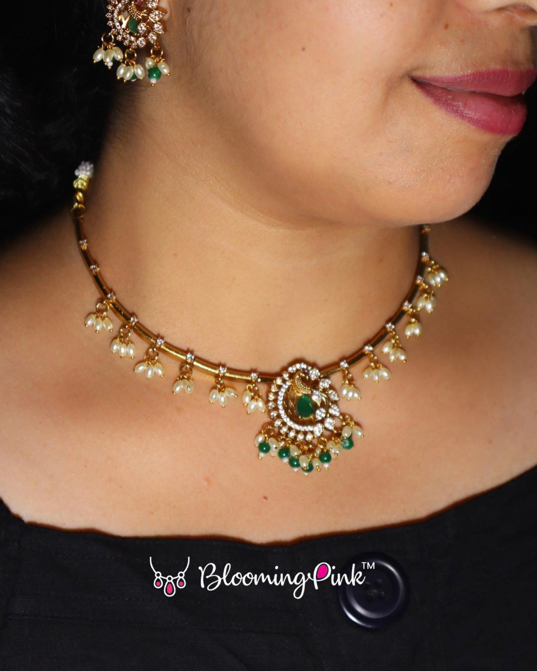 Harini Gold Lookalike Short Necklace