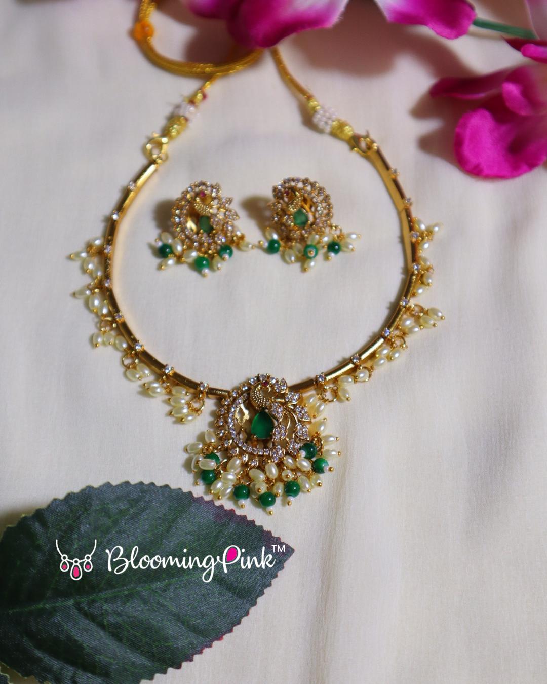Harini Gold Lookalike Short Necklace