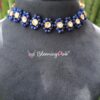 Blue Agates Braided Choker