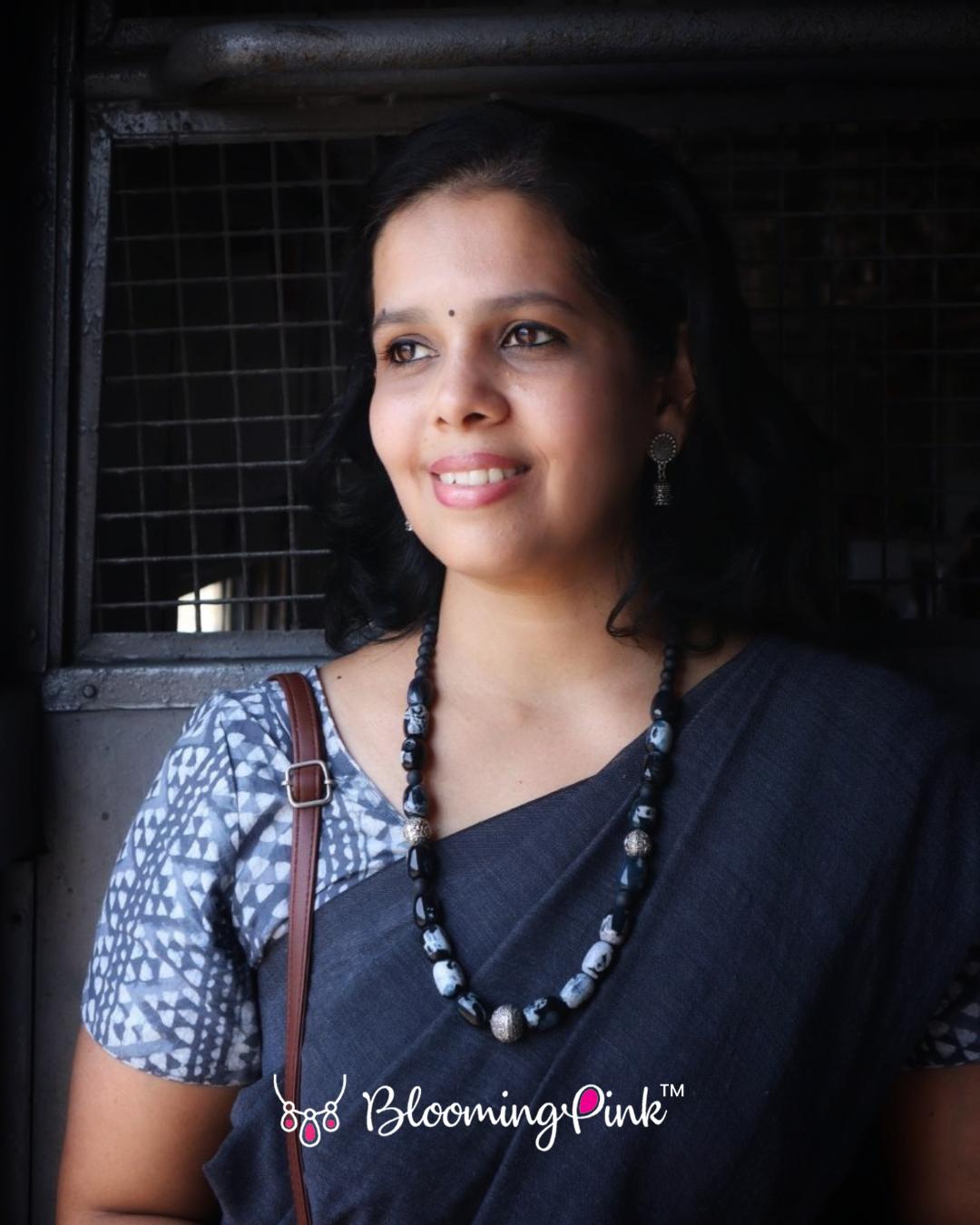 Megha Dark Grey Jades Necklace
