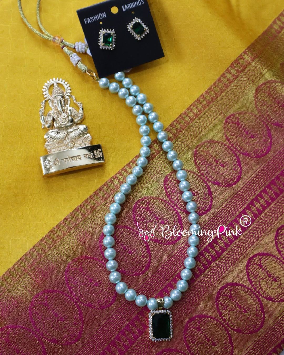Sea Green Pearl Necklace