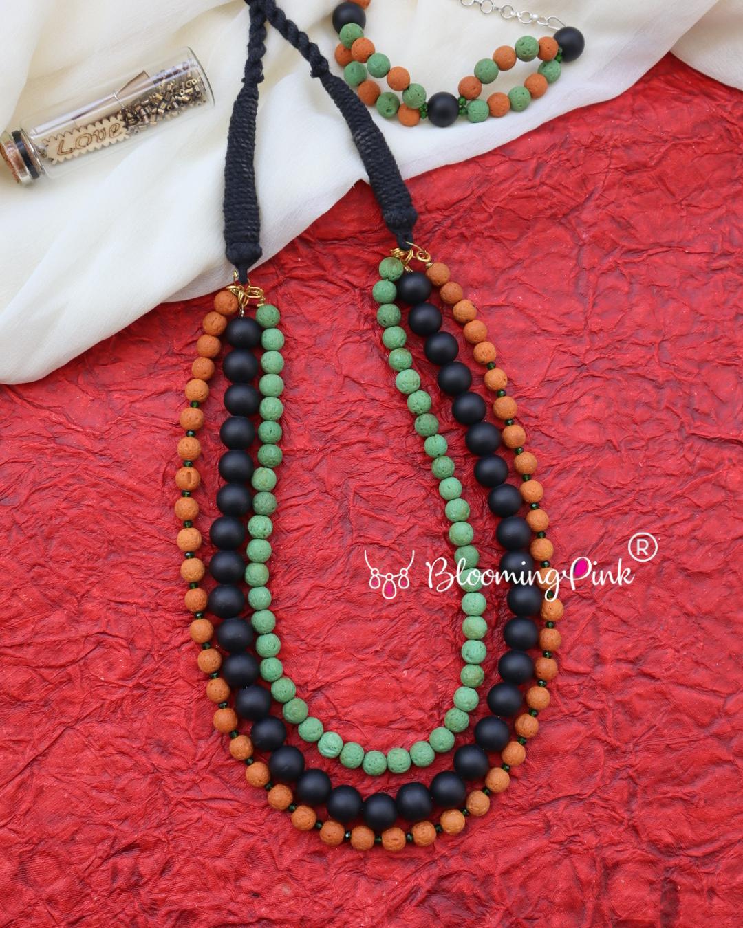 Boho Lava Matt Necklace