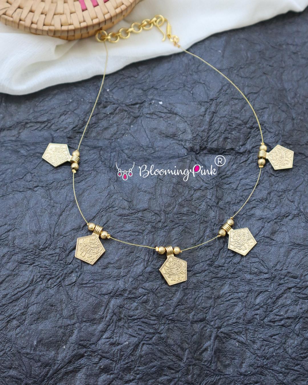 Invisible Gold Arabic Charm Chain