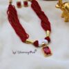 Maharba Maroon Seed Necklace
