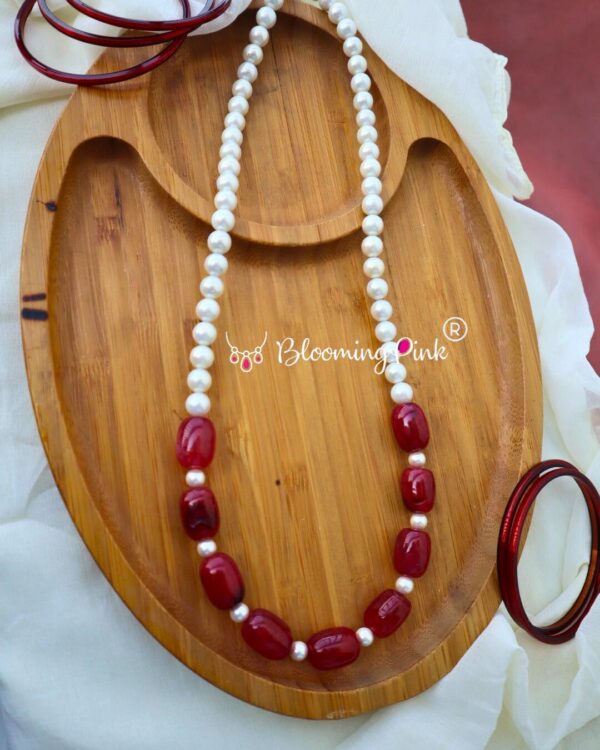 Pearl & Maroon Jades