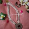 Maroon Victorian Layered Pearl Necklace
