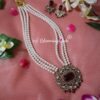 Maroon Victorian Layered Pearl Necklace