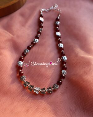 Brown Beads & Butterflies Necklace