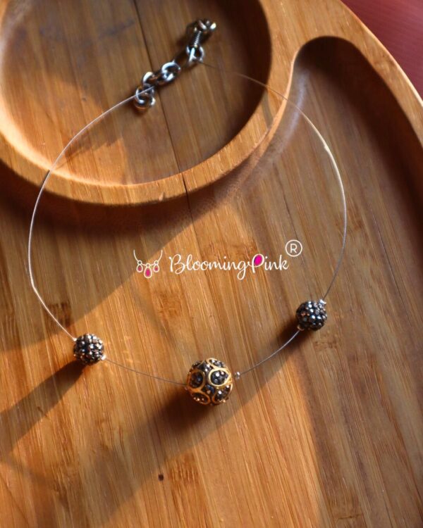 Invisible Silver Pachi Beads chain