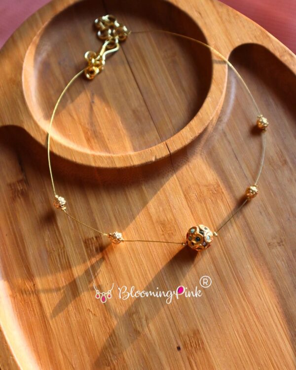 Invisible Golden Pachi Beads Chain
