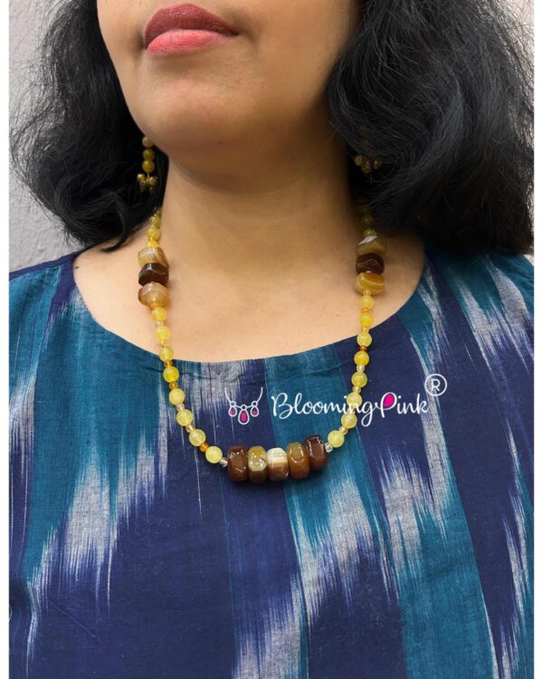 Honey Yellow Agates Necklace