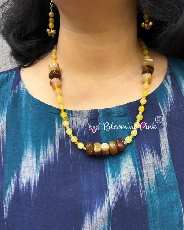 Honey Yellow Agates Necklace
