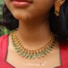 Green Paricha Short Necklace